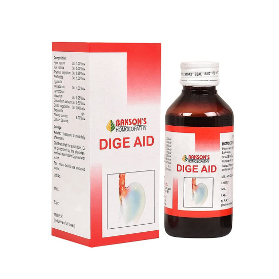 Dr. Bakshi's BAKSON'S HOMOEOPATHY Dige Aid Syrup - Natural Digestive Relief