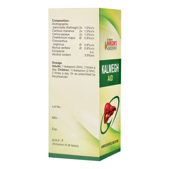Dr. Bakshi's BAKSON'S HOMOEOPATHY Kalmegh Aid Syrup - General Wellness Formula