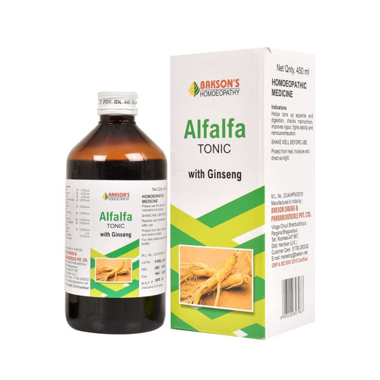 Dr. Bakshi's Alfalfa Tonic with Ginseng Syrup - 450ml