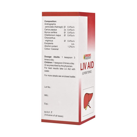 Dr. Bakshi's BAKSON'S HOMOEOPATHY Liv Aid Syrup - Liver Health Support