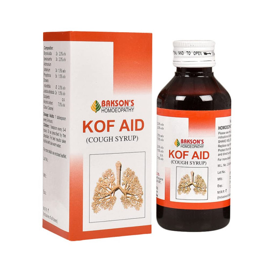 Dr. Bakshi's BAKSON'S HOMOEOPATHY Kof Aid Syrup - Effective Cough Relief
