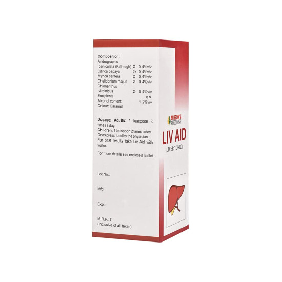 Dr. Bakshi's BAKSON'S HOMOEOPATHY Liv Aid Syrup - Natural Liver Support
