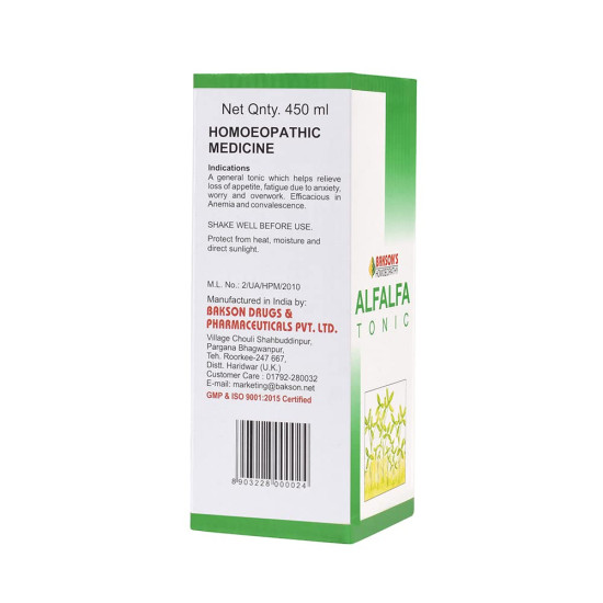 Dr. Bakshi's Alfalfa Tonic Syrup - Natural Homoeopathic Wellness