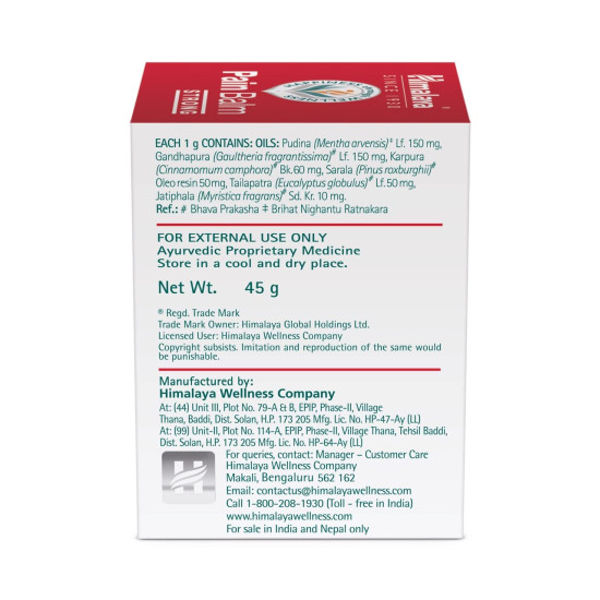 Himalaya Pain Balm Strong 45g - Fast Relief for Headache & Neck Pain
