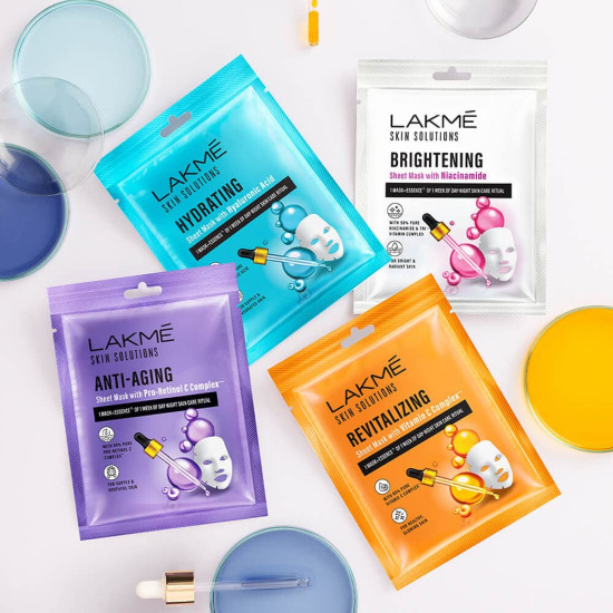 LAKMÉ Solutions Sheet Mask Hydrating with Hyaluronic Acid 25ml - Instant Glow