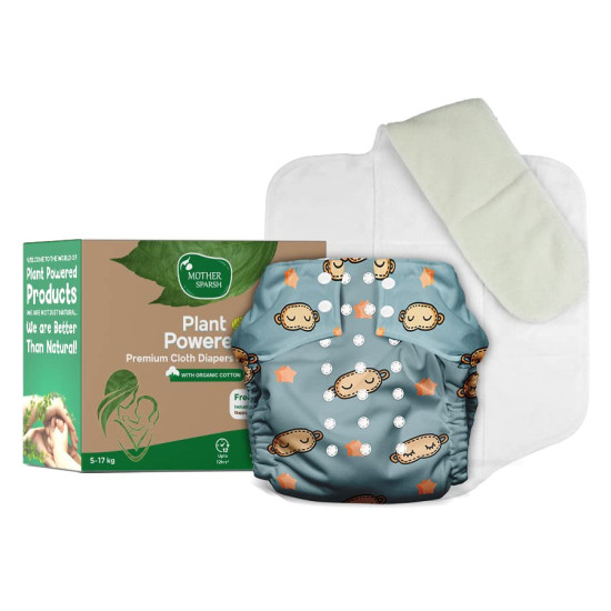Mother Sparsh Plant Powered Cloth Diaper - Organic Cotton & Reusable Mother Sparsh Plant Powered Cloth Diaper - Organic Cotton & Reusable