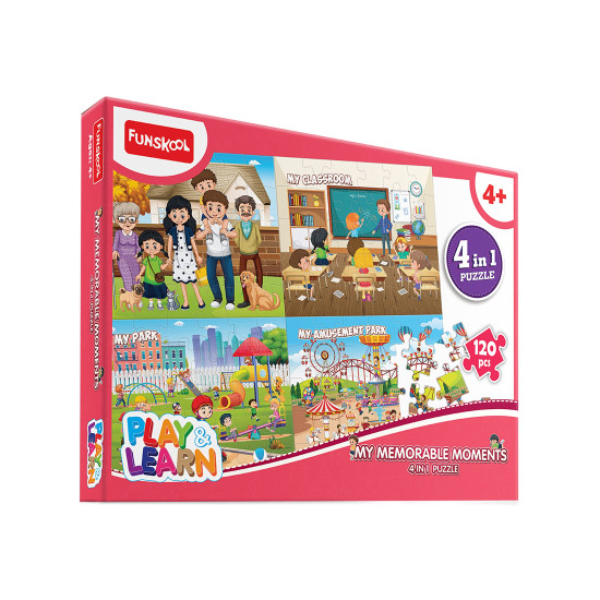 Funskool Play & Learn-My Memorable Moments 4in1 Puzzle - Educational Toy for Kids