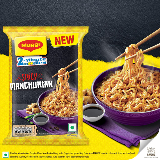 MAGGI 2-Minute Spicy Manchurian Noodles - Easy to Cook, 244g