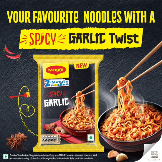 MAGGI 2-Minute Spicy Garlic Noodles - Instant Delight