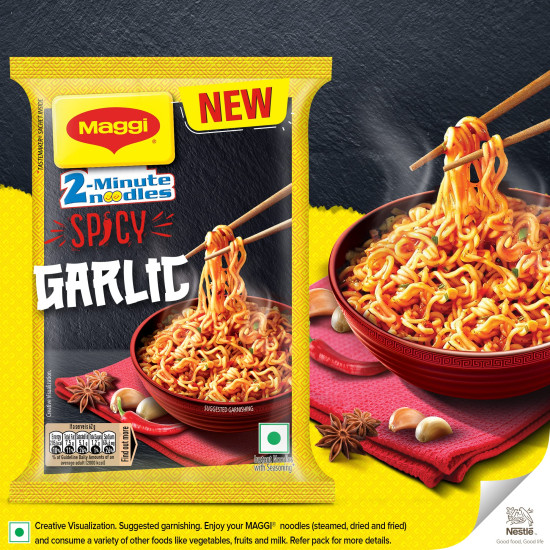 MAGGI 2-Minute Spicy Garlic Noodles - Instant Delight