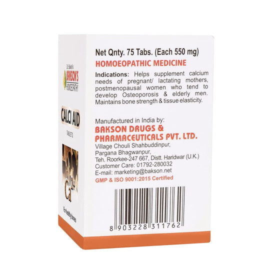 Dr. Bakshi's BAKSON'S HOMOEOPATHY CALCI AID TABLETS - Robust Bone Health Solution