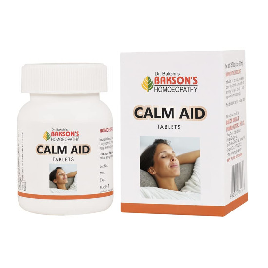 Dr. Bakshi's BAKSON'S HOMOEOPATHY CALM AID TABLET - Ease Anxiety & Soothe Nerves