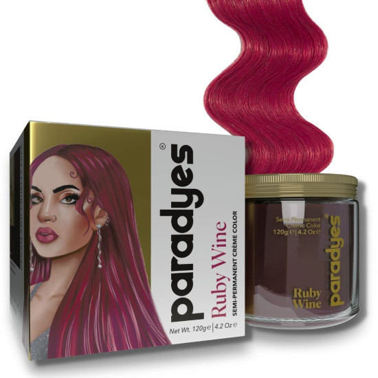 Paradyes Semi-permanent Ruby Wine Hair Colour - Aloe-vera Infused