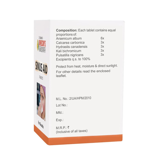 Dr. Bakshi's Bakson Sinus Aid Tablets - Effective Sinusitis Relief