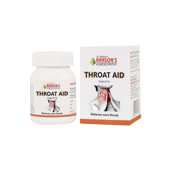 Dr. Bakshi's Bakson Throat Aid Tablets - Natural Sore Throat Relief
