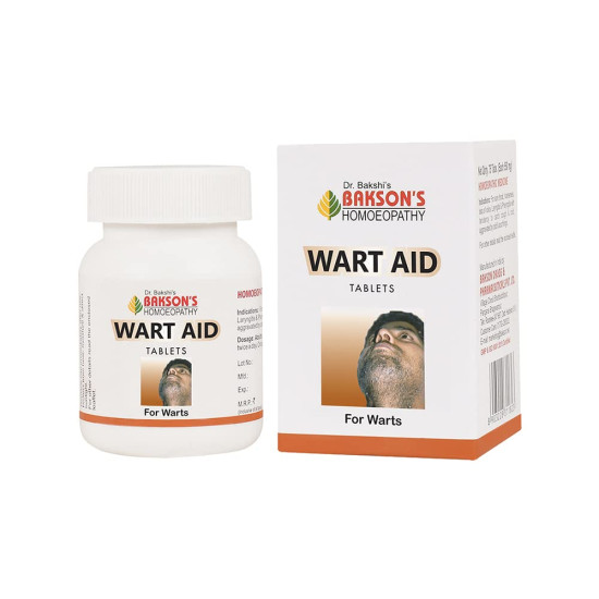 Dr. Bakshi's BAKSON'S HOMOEOPATHY WART AID TABLETS - Effective Wart Relief