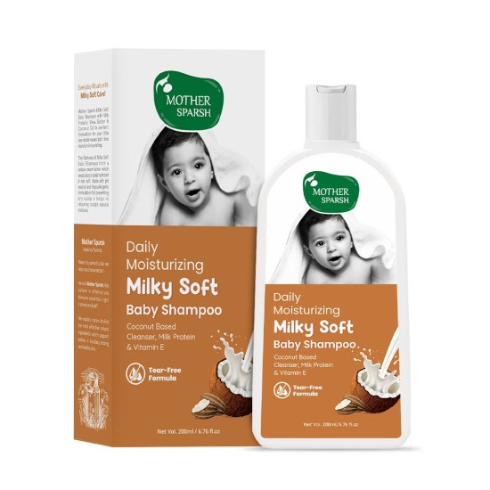 Mother Sparsh Milky Soft Baby Shampoo - Tear-Free and Gentle Formula