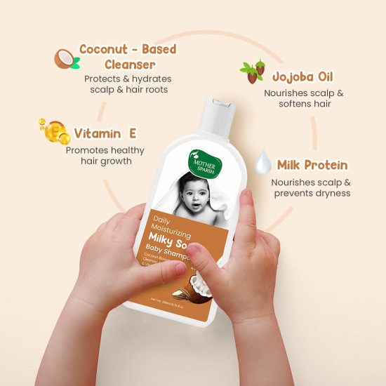 Mother Sparsh Milky Soft Baby Shampoo - Tear-Free and Gentle Formula