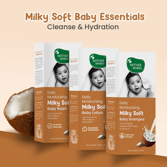 Mother Sparsh Milky Soft Baby Shampoo - Tear-Free and Gentle Formula