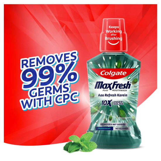 Colgate Plax Mouthwash Collection - Fresh Mint, Fresh Tea & Pepper Mint - 500 ml