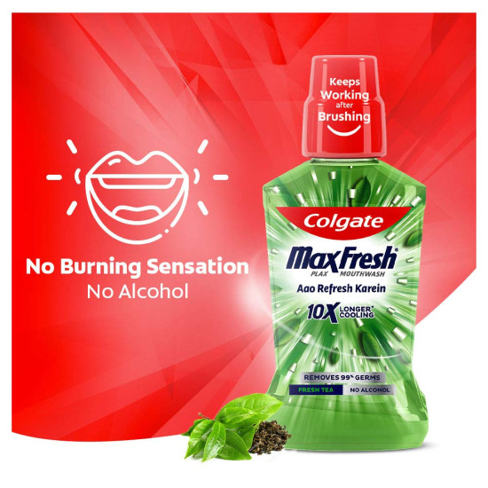 Colgate Plax Mouthwash Collection - Fresh Mint, Fresh Tea & Pepper Mint - 500 ml