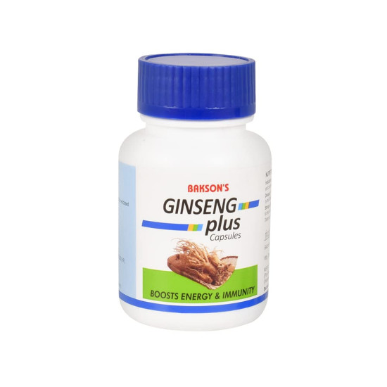 Dr. Bakshi's Bakson's Homeopathy Ginseng Plus Capsules - Boost Energy & Immunity