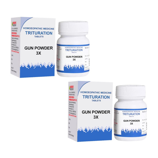 Dr. Bakshi's BAKSON'S HOMOEOPATHY GUN POWDER-3X TABLETS - Effective Skin Care Solution