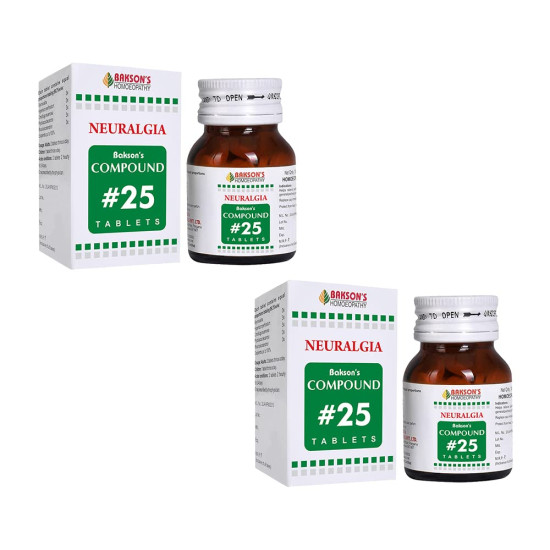Dr. Bakshi's BAKSON'S HOMOEOPATHY COMPOUND #25 Tablets - Effective Pain Relief