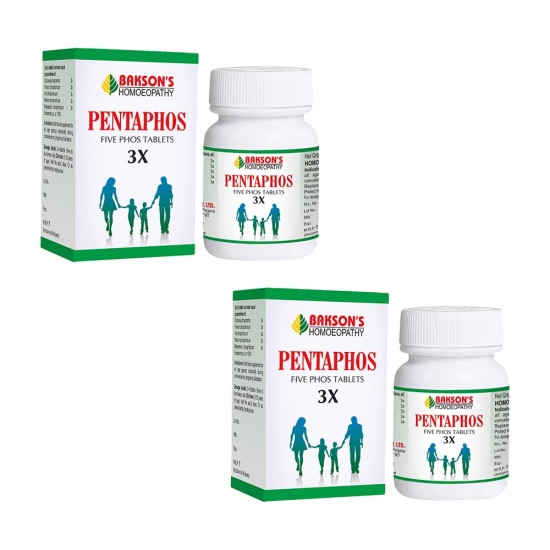 Dr. Bakshi's BAKSON'S HOMOEOPATHY PENTAPHOS TABLETS - Natural Remedy for Memory and Wellness