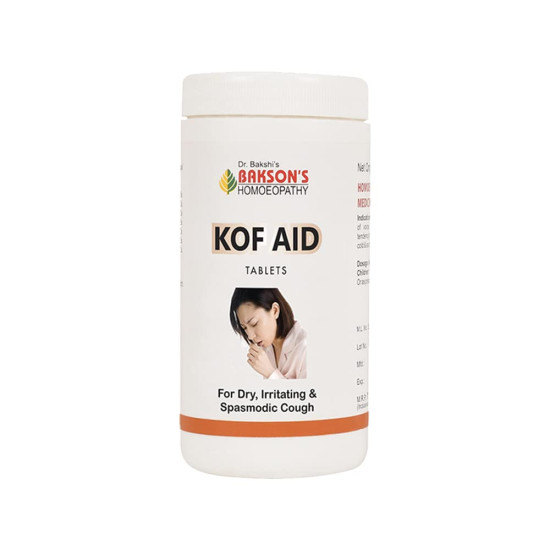 Dr. Bakshi's BAKSON'S HOMOEOPATHY KOF AID TABLETS - Effective Cough Relief