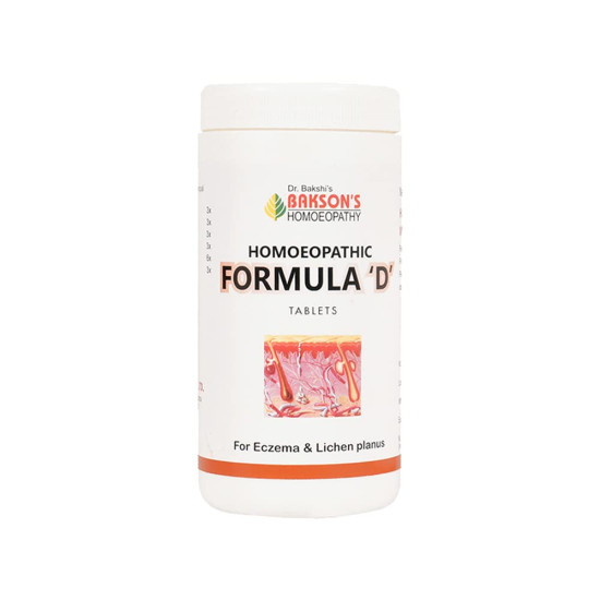 Dr. Bakshi's BAKSON'S HOMOEOPATHY Formula 'D' Tablets - Skin Relief Solution