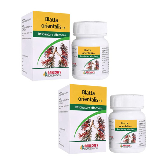 Dr. Bakshi's BAKSON'S HOMOEOPATHY BLATTA ORIENTALIS -1X-50TAB - Effective Homeopathic Remedy