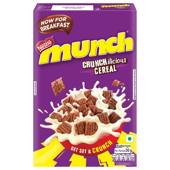 Nestle Munch Crunchilicious Cereal - Irresistibly Crunchy Breakfast Delight
