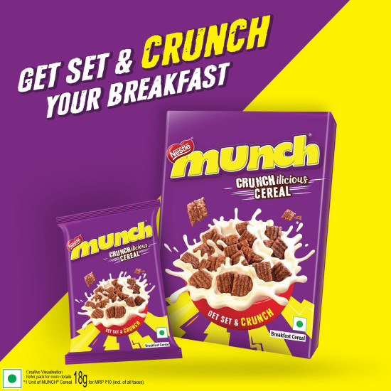 Nestle Munch Crunchilicious Cereal - Irresistibly Crunchy Breakfast Delight