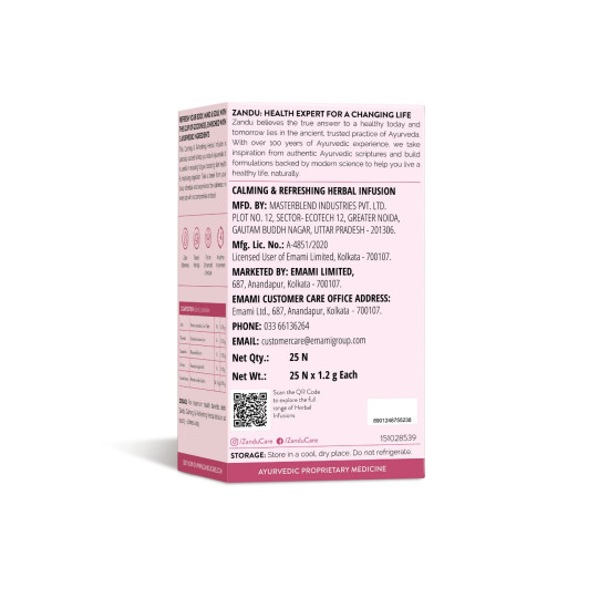 Zandu Calming & Refreshing Herbal Infusion - Ayurvedic Iced Tea for Relaxation