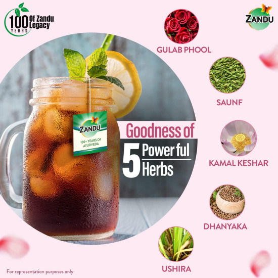 Zandu Calming & Refreshing Herbal Infusion - Ayurvedic Iced Tea for Relaxation