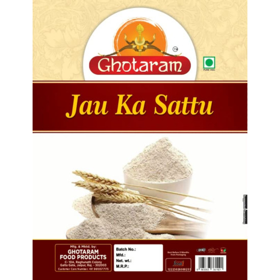 Ghotaram Jau Barley Sattu - High-Fiber & Protein Rich Flour Ghotaram Jau Barley Sattu - High-Fiber & Protein Rich Flour