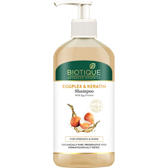 Biotique Eggplex & Keratin Shampoo - Prevents Breakage & Gentle Cleanse