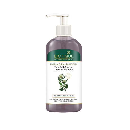 Biotique Bhringraj & Biotin Hair Fall Control Therapy Shampoo - Anti-Hairfall & Growth