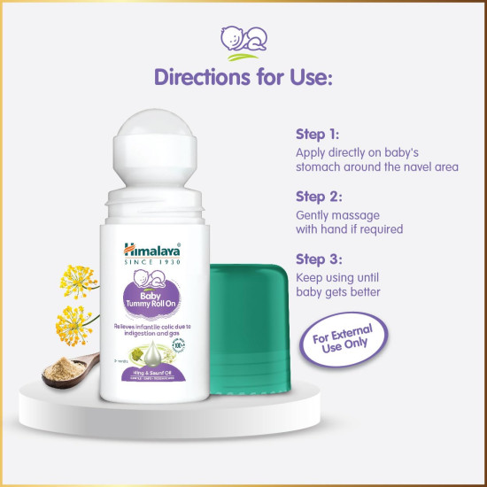 Himalaya Baby Tummy Roll on - Gentle Colic Relief for Babies