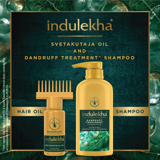 Indulekha Dandruff Treatment Shampoo 580 ml - Ayurvedic Anti-Dandruff Solution