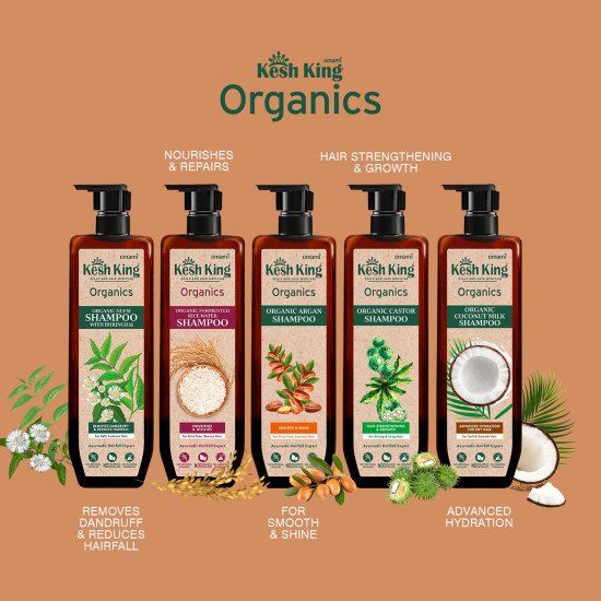 Kesh King Organics - Organic Argan Shampoo | Silky, Lustrous Hair