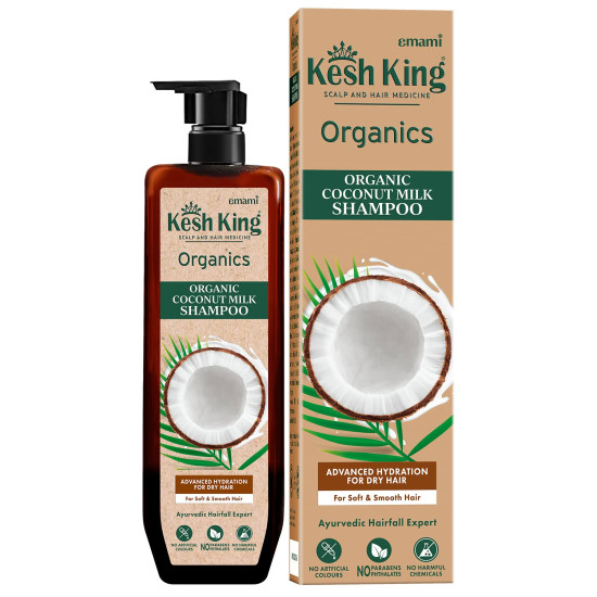 Kesh King Organics Coconut Milk Shampoo - Intense Hydration for Dry Hair