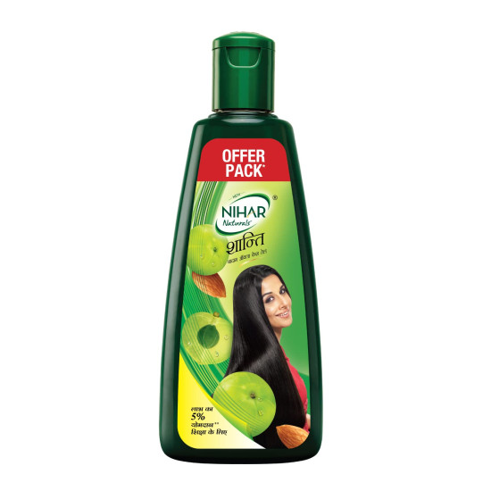 Nihar Shanti Amla Badam Hair Oil - Enriched with Amla & Badam