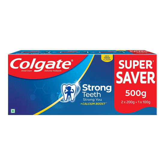 Colgate Strong Teeth Toothpaste - Cavity Protection & Calcium Boost