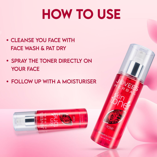 Jovees Herbal Rose Skin Toner - Youthful Glow & Pore Tightening