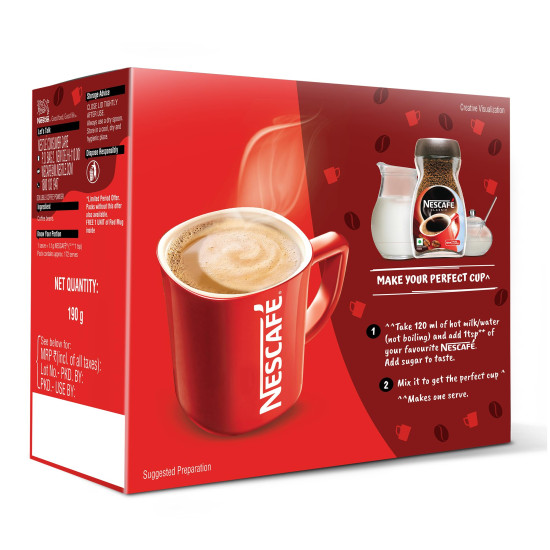 NESCAFE Classic Instant Coffee Powder - Bold Taste with FREE Red Mug