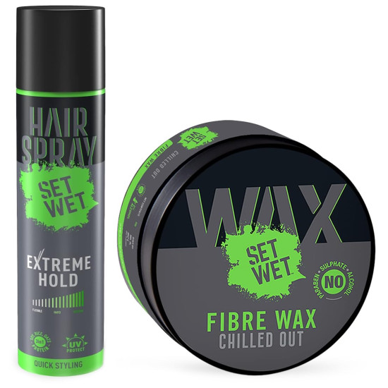 Set Wet Hair Spray for Men - Extreme Hold & Volume Set Wet Hair Spray for Men - Extreme Hold & Volume