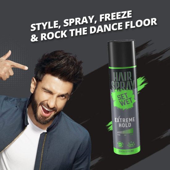 Set Wet Hair Spray for Men - Extreme Hold & Volume Set Wet Hair Spray for Men - Extreme Hold & Volume