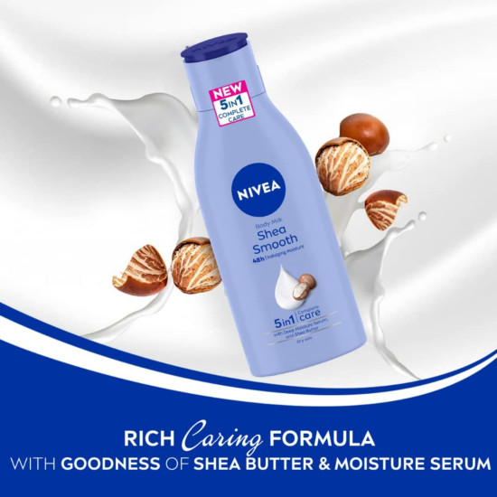 Nivea Body Milk 400ml & Shea Smooth Milk 120ml - 5 in 1 Complete Care